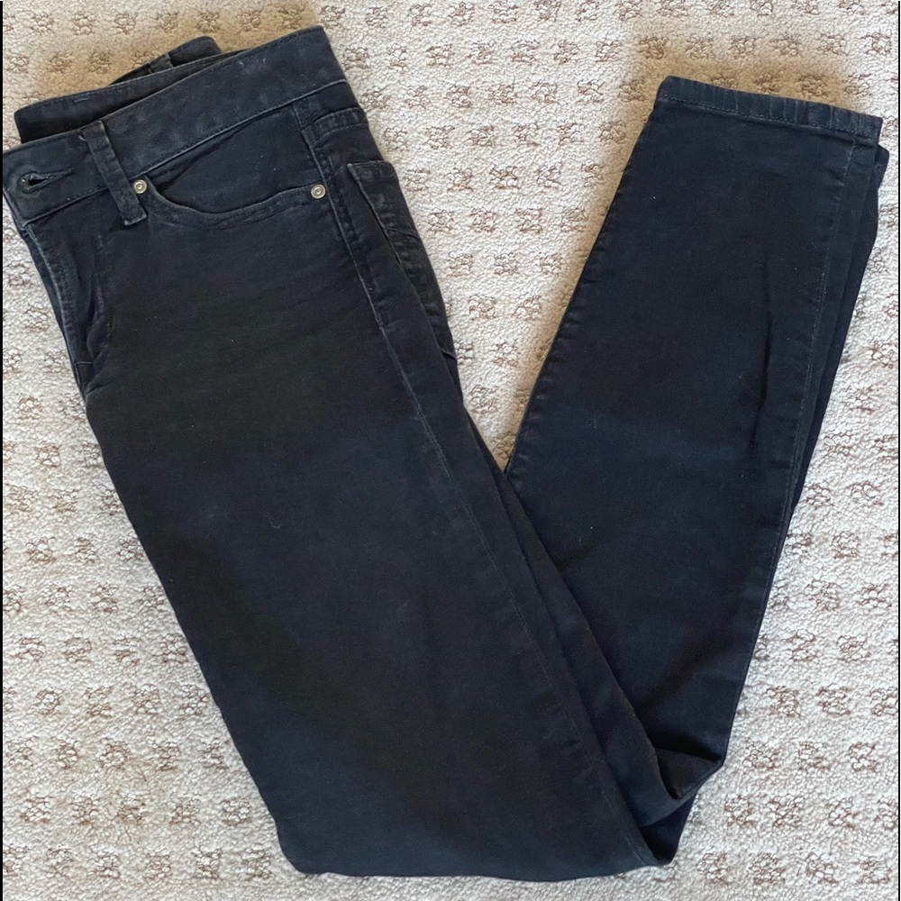 GAP 1969 ULTRA SKINNY BLACK DENIM JEANS SIZE 25/0 EUC